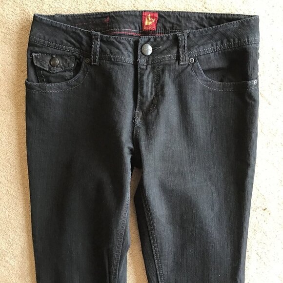 SASSON BLACK DENIM JEANS SIZE 6 OOH LA LA - Picture 7 of 8